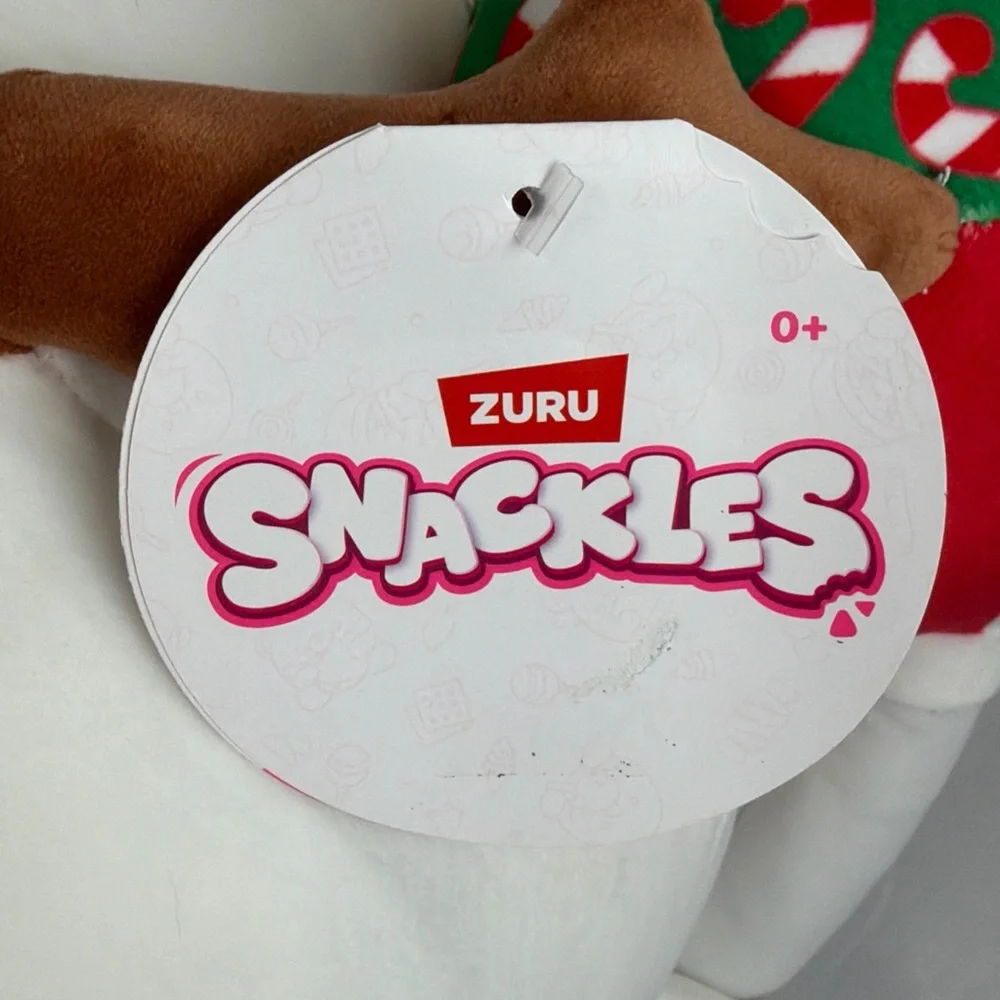 Zuru Snackles Christmas 12" Snowman Plush with Candy Cane - Picture 7 of 9